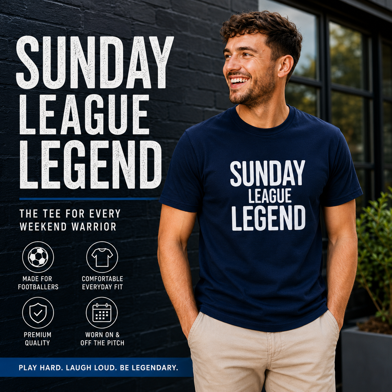 Sunday League Legend Shirt | Funny Football T-Shirt | Grassroots Football Tee | Sunday League Gift | Football Fan Shirt | Amateur Football