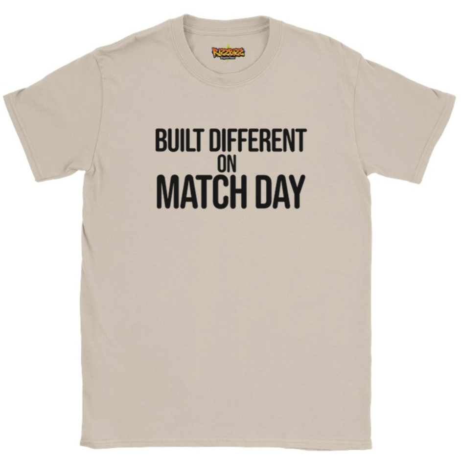 Built Different Football T-Shirt, Funny Football Tee, Sunday League Shirt, Grassroots Football Top, Match Day Shirt, Football Fan Gift