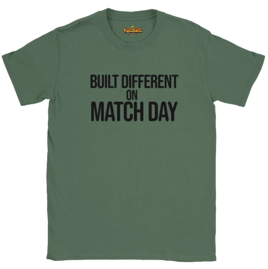Built Different Football T-Shirt, Funny Football Tee, Sunday League Shirt, Grassroots Football Top, Match Day Shirt, Football Fan Gift