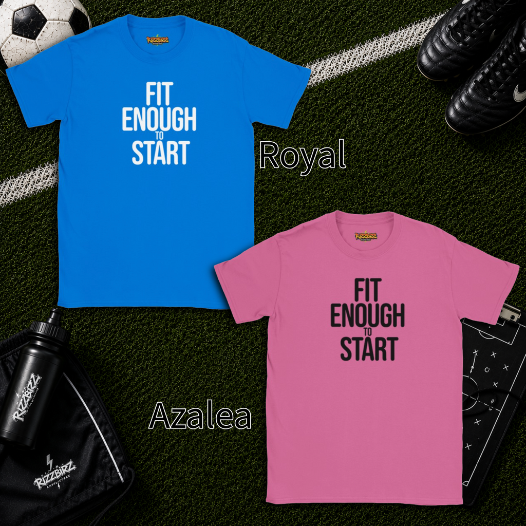 Fit Enough To Start Shirt, Football Motivation Tee, Sunday League T-Shirt, Match Day Top, Grassroots Football Shirt, Soccer Gift