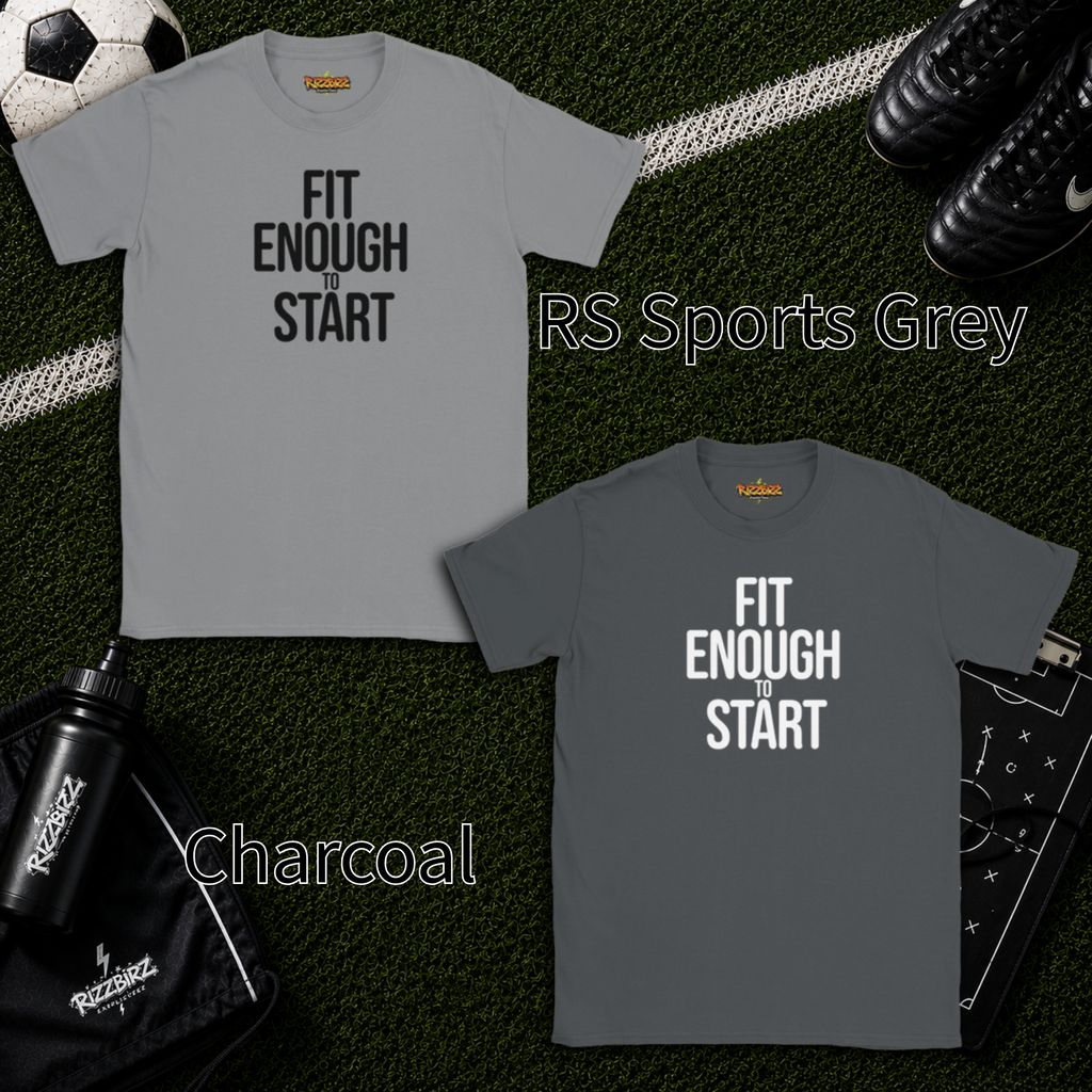 Fit Enough To Start Shirt, Football Motivation Tee, Sunday League T-Shirt, Match Day Top, Grassroots Football Shirt, Soccer Gift