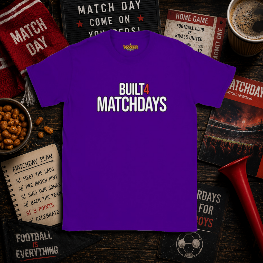 Built 4 Matchdays Shirt, Football T Shirt, Match Day Tee, Soccer Gift, Football Lover Shirt, Clothing, UK Football Tee