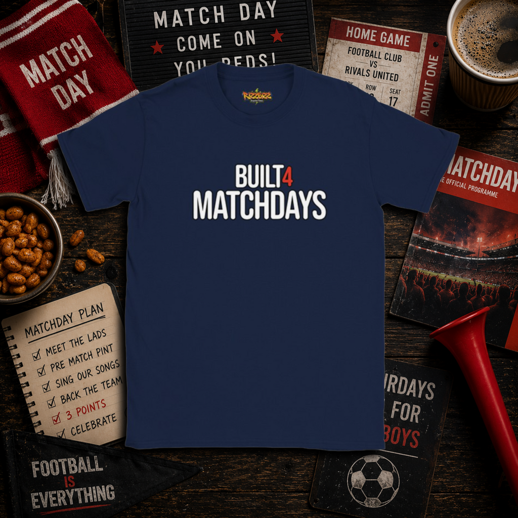 Built 4 Matchdays Shirt, Football T Shirt, Match Day Tee, Soccer Gift, Football Lover Shirt, Clothing, UK Football Tee