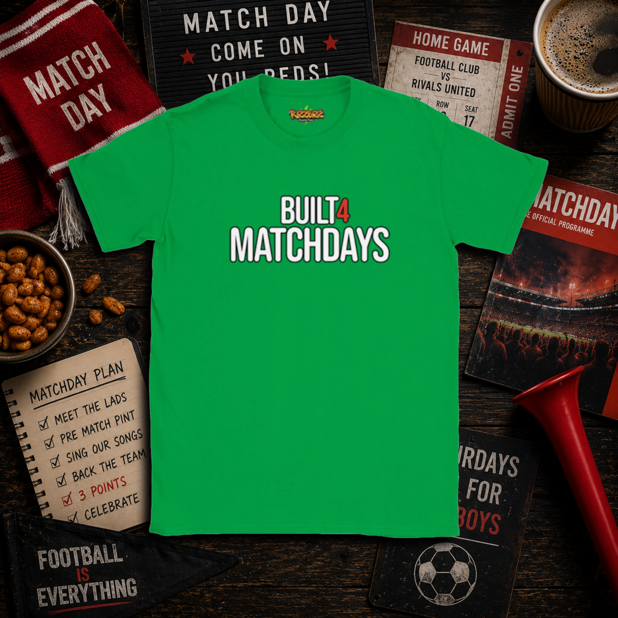 Built 4 Matchdays Shirt, Football T Shirt, Match Day Tee, Soccer Gift, Football Lover Shirt, Clothing, UK Football Tee