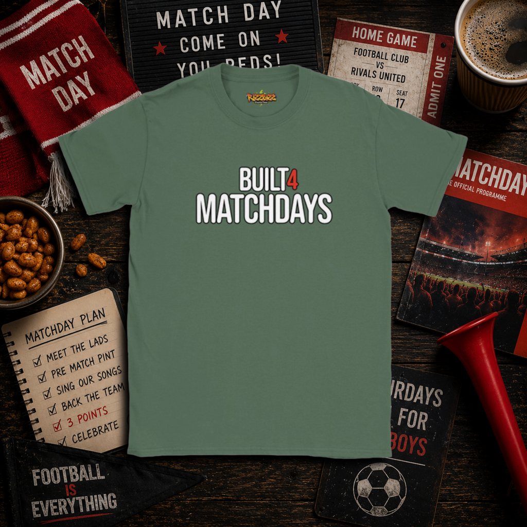 Built 4 Matchdays Shirt, Football T Shirt, Match Day Tee, Soccer Gift, Football Lover Shirt, Clothing, UK Football Tee