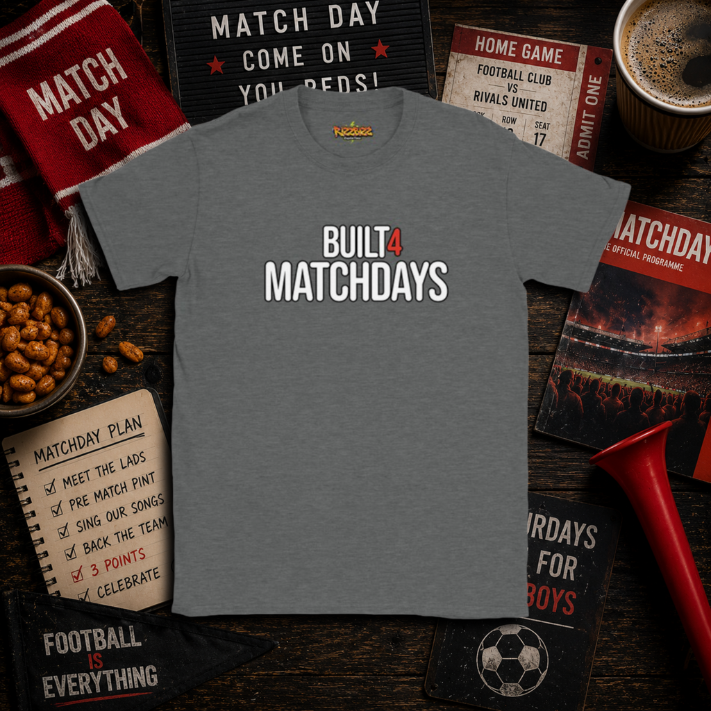 Built 4 Matchdays Shirt, Football T Shirt, Match Day Tee, Soccer Gift, Football Lover Shirt, Clothing, UK Football Tee