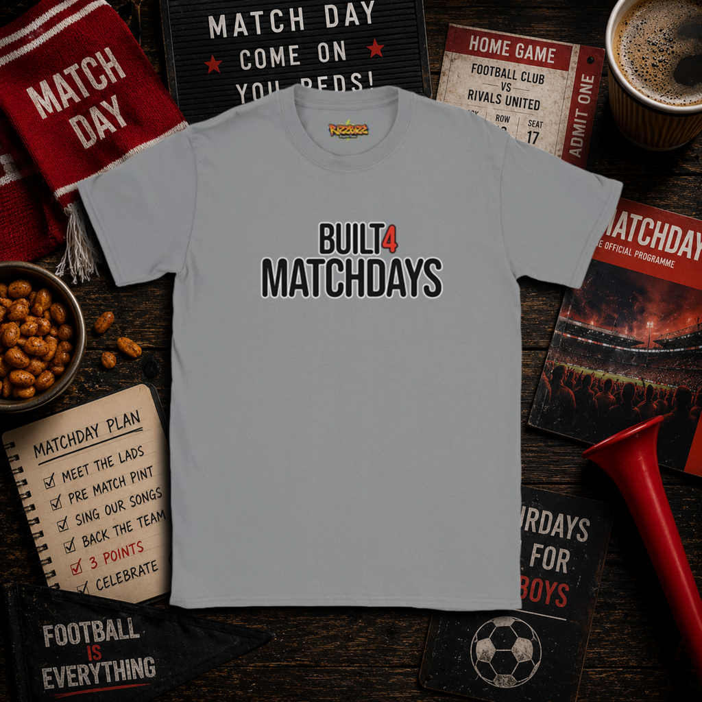Built 4 Matchdays Shirt, Football T Shirt, Match Day Tee, Soccer Gift, Football Lover Shirt, Clothing, UK Football Tee