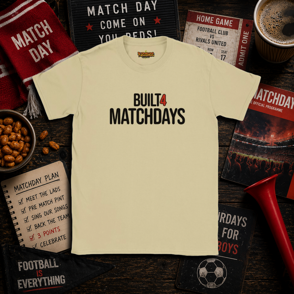 Built 4 Matchdays Shirt, Football T Shirt, Match Day Tee, Soccer Gift, Football Lover Shirt, Clothing, UK Football Tee