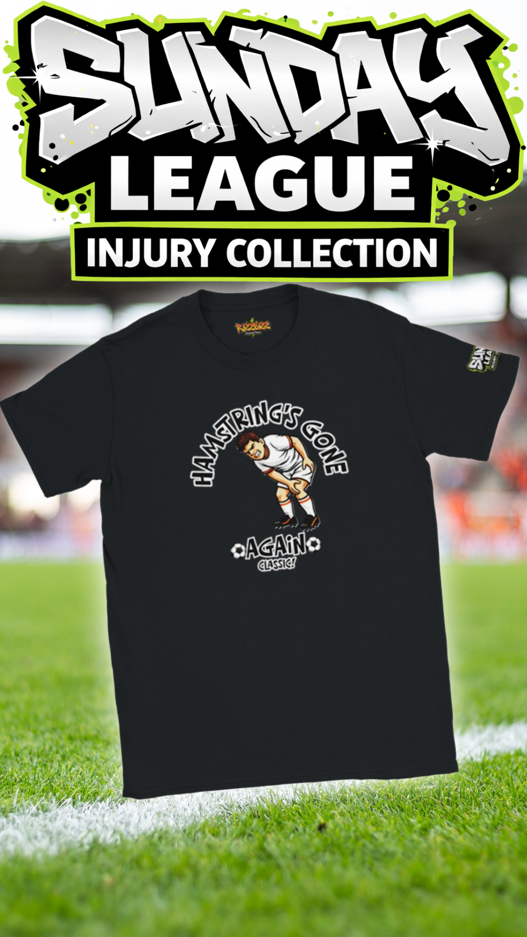 Hamstrings Gone Again T-Shirt Funny Sunday League Football Shirt Injury Joke Gym Tee Mens Gift UK