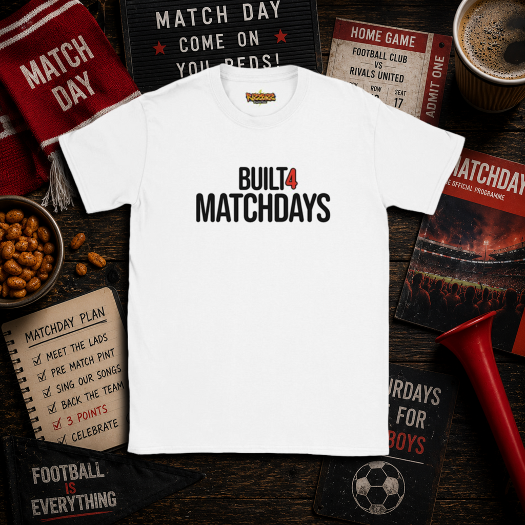 Built 4 Matchdays Shirt, Football T Shirt, Match Day Tee, Soccer Gift, Football Lover Shirt, Clothing, UK Football Tee