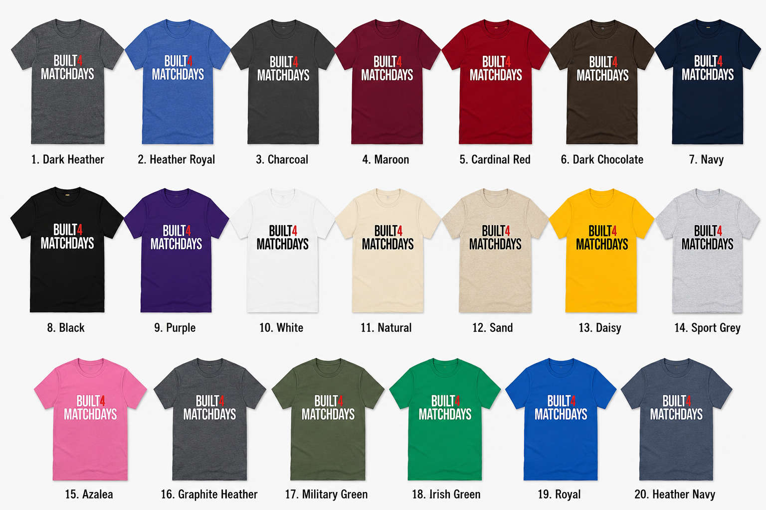 Built 4 Matchdays Shirt, Football T Shirt, Match Day Tee, Soccer Gift, Football Lover Shirt, Clothing, UK Football Tee