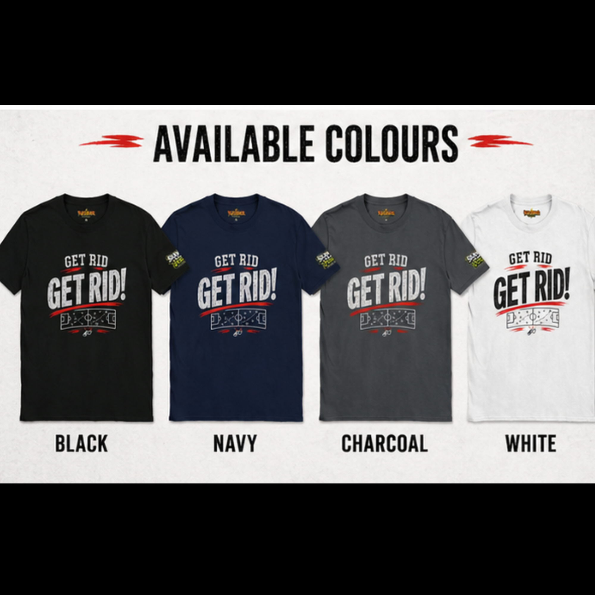 Funny Sunday League Football T-Shirt “Get Rid!” | Football Banter Tee | Soccer Player Shirt | Football Coach Gift | End of Season Gift