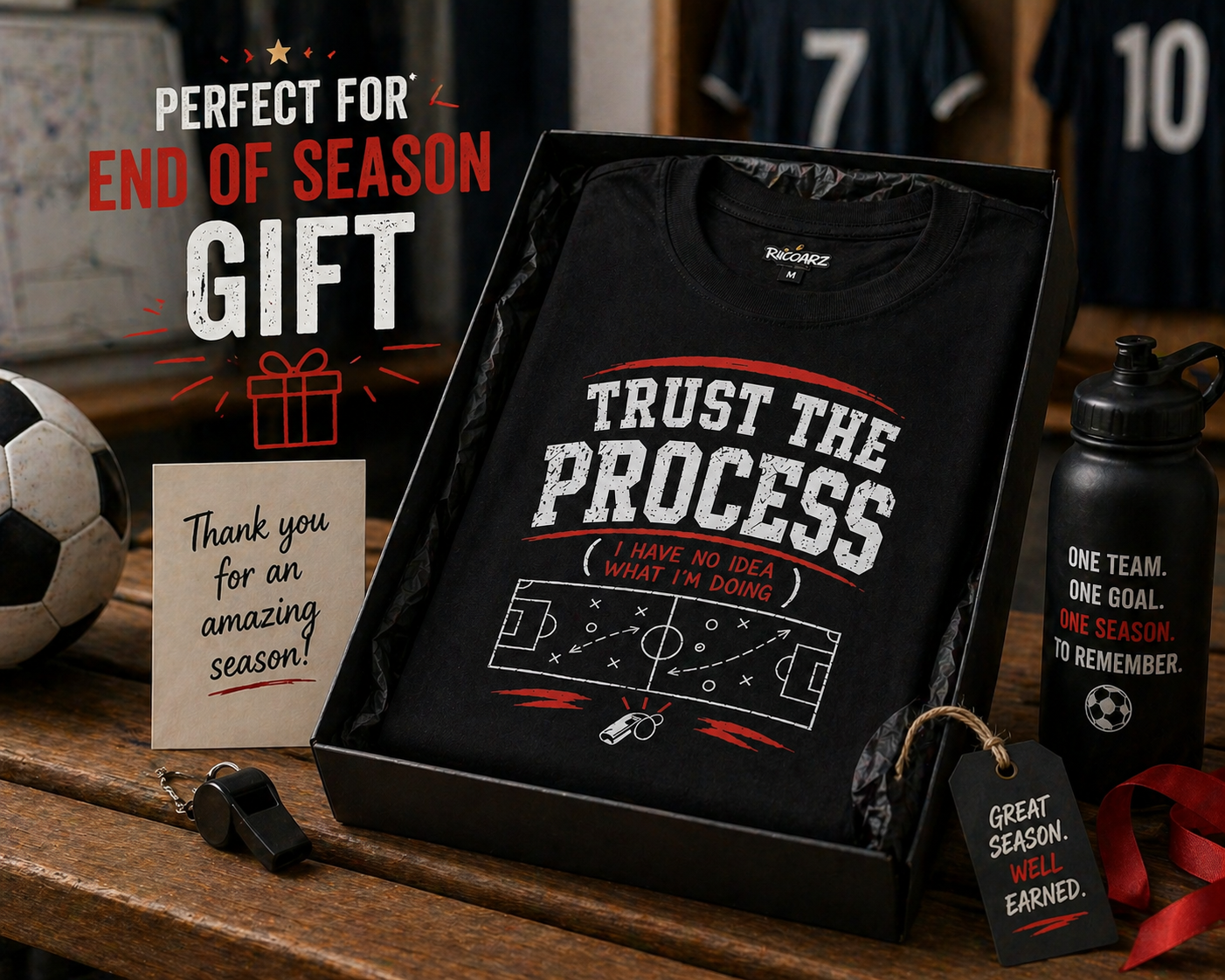 Trust The Process Funny Football T-Shirt | Sunday League Coach Shirt | Football Humour Tee | Gift for Football Fan