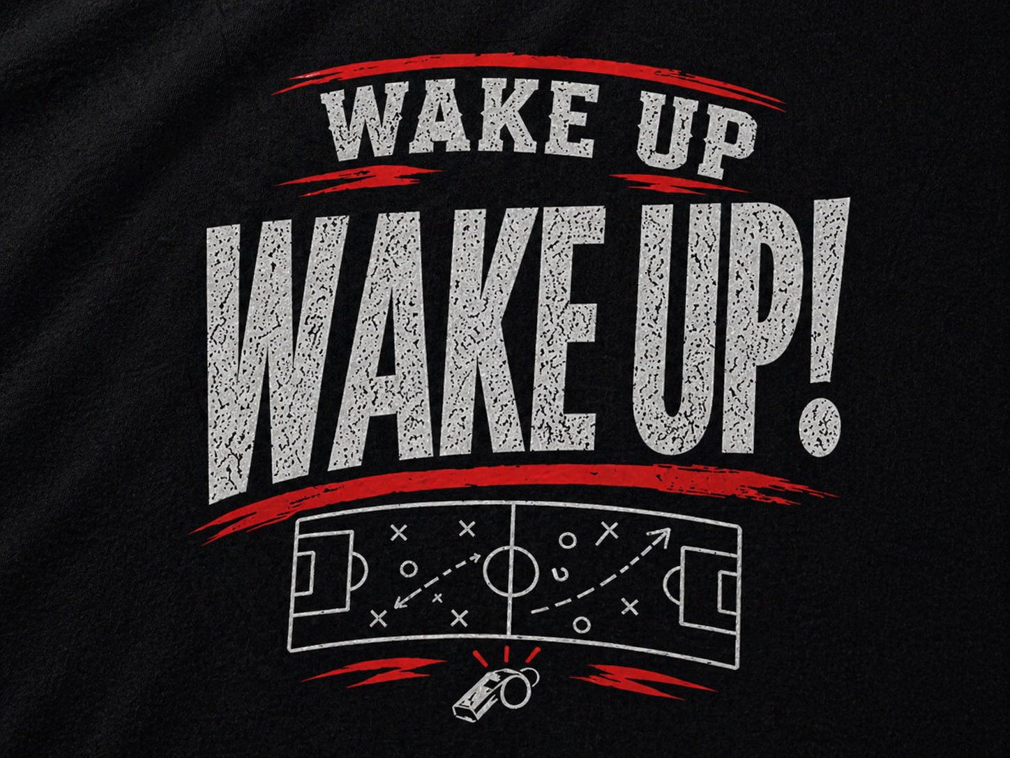 Funny Sunday League Football T-Shirt “Wake Up Wake Up!” | Football Banter Tee | Soccer Player Shirt | Coach Gift | End of Season Gift