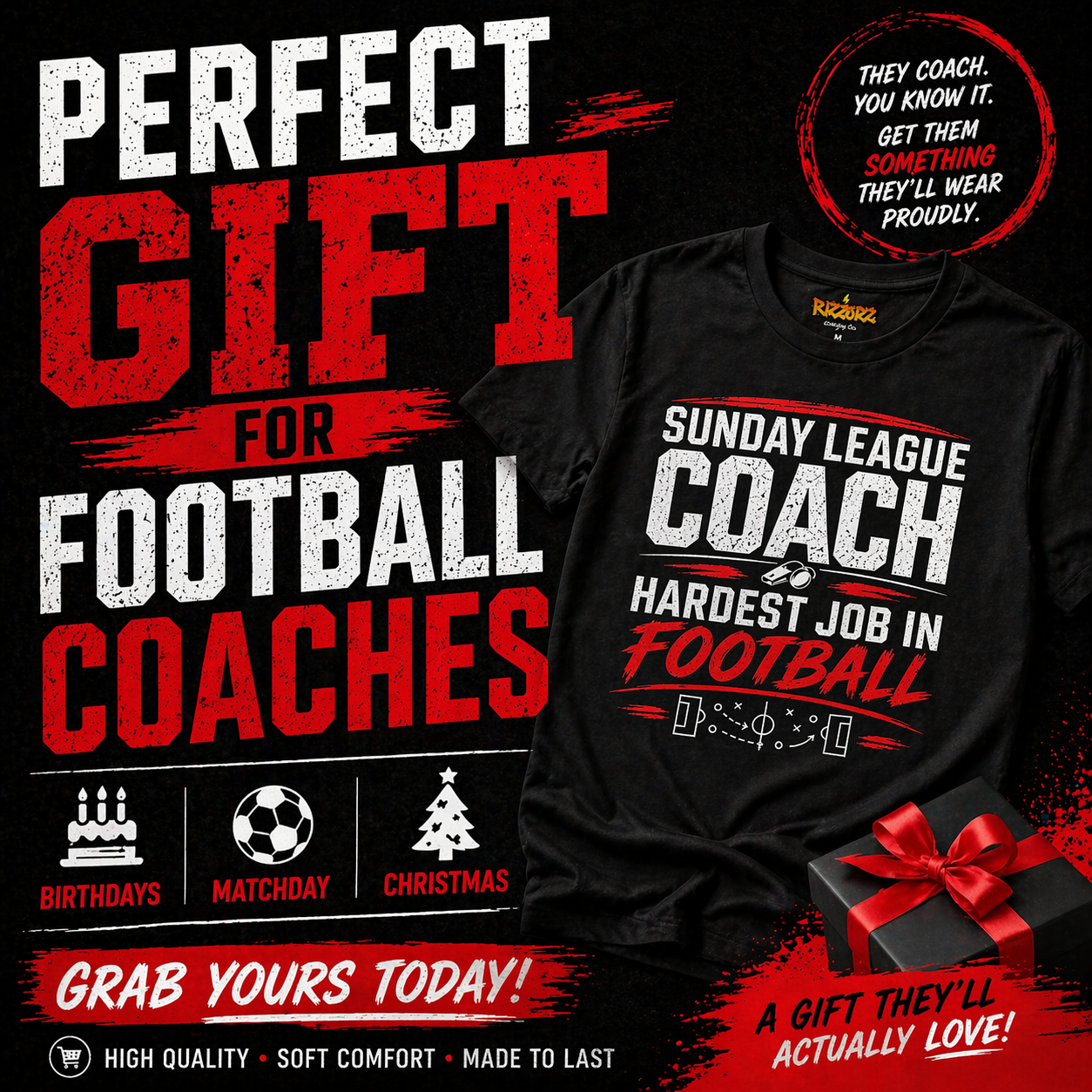 Sunday League Coach Shirt, Funny Football Coach Gift, Match Day Banter Tee