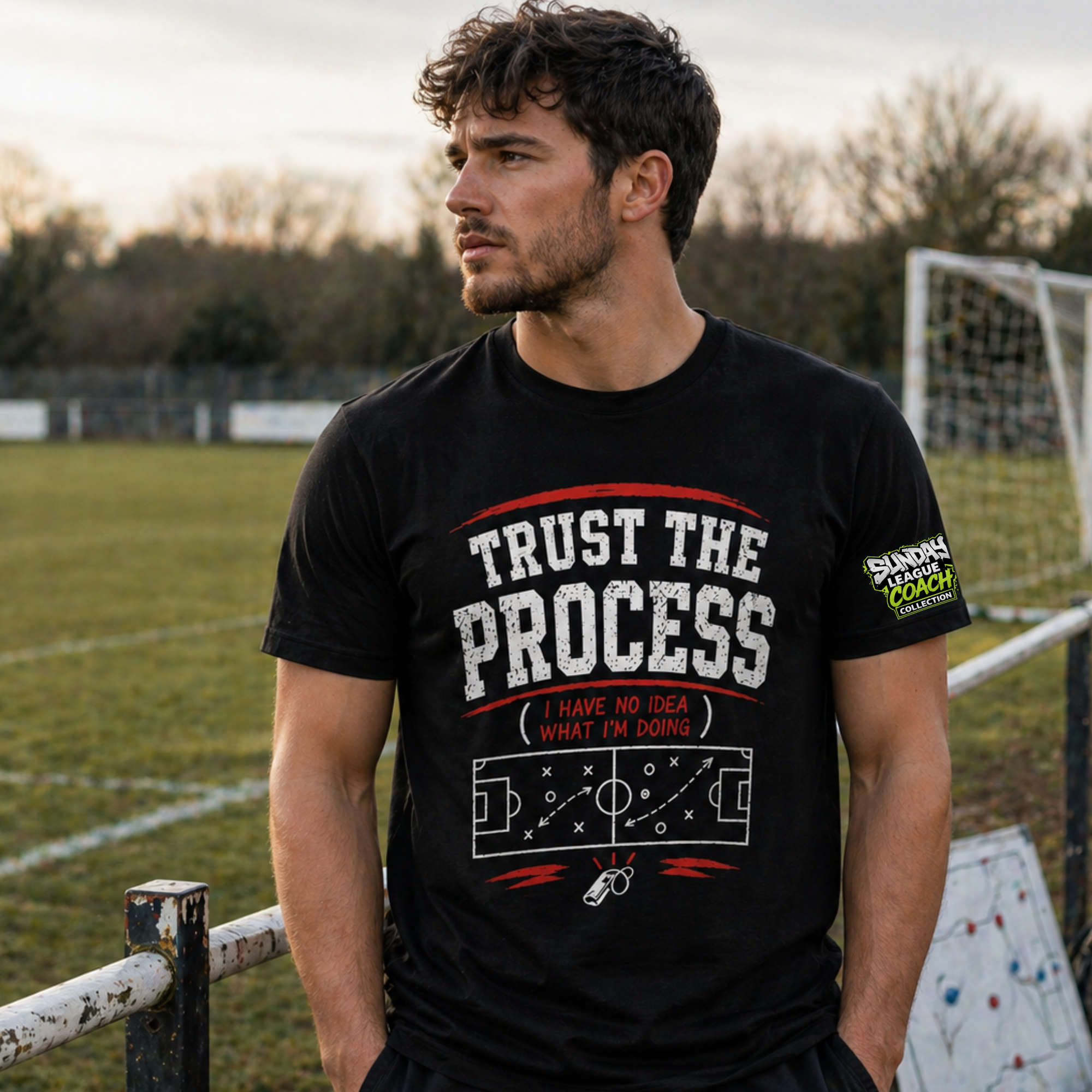 Trust The Process Funny Football T-Shirt | Sunday League Coach Shirt | Football Humour Tee | Gift for Football Fan