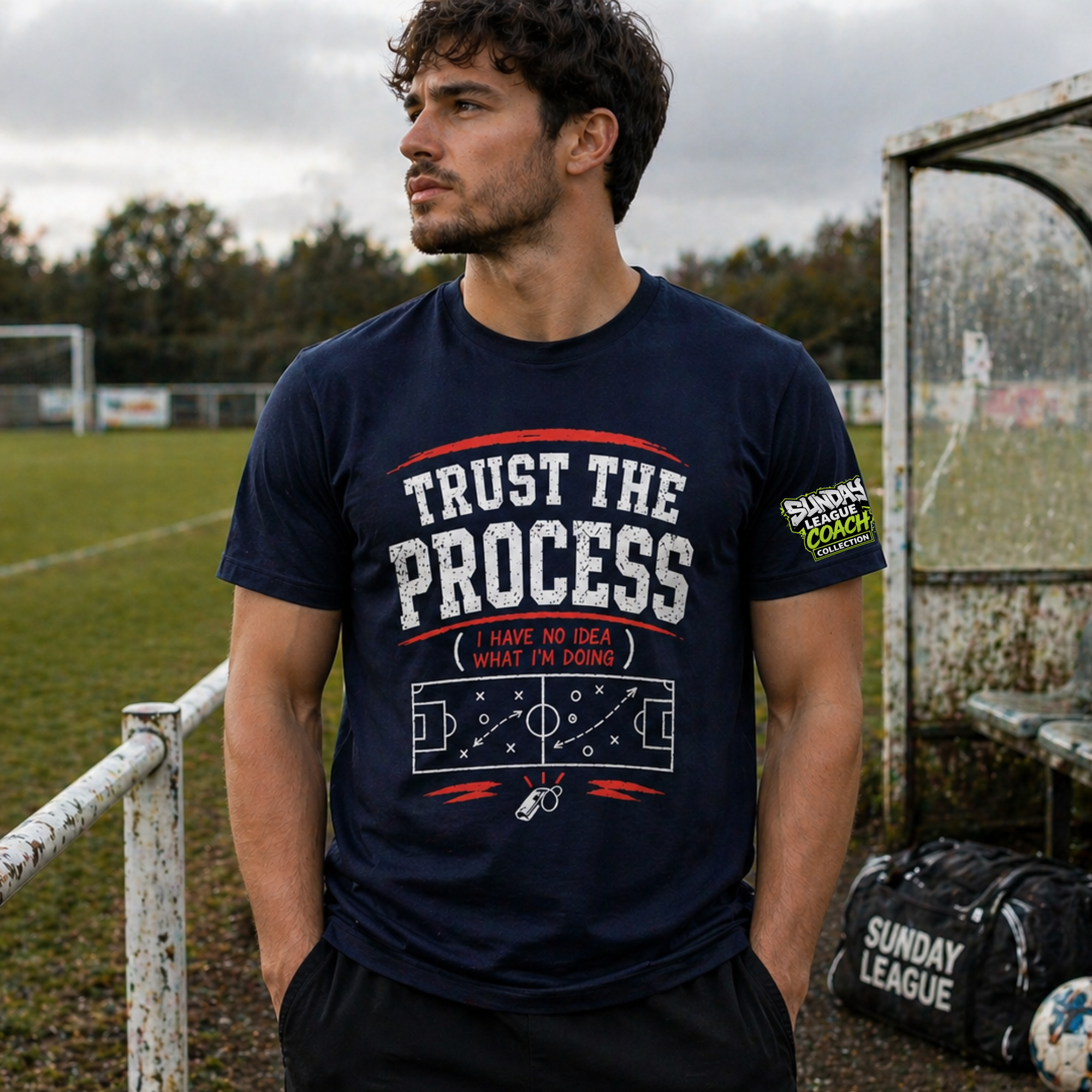 Trust The Process Funny Football T-Shirt | Sunday League Coach Shirt | Football Humour Tee | Gift for Football Fan