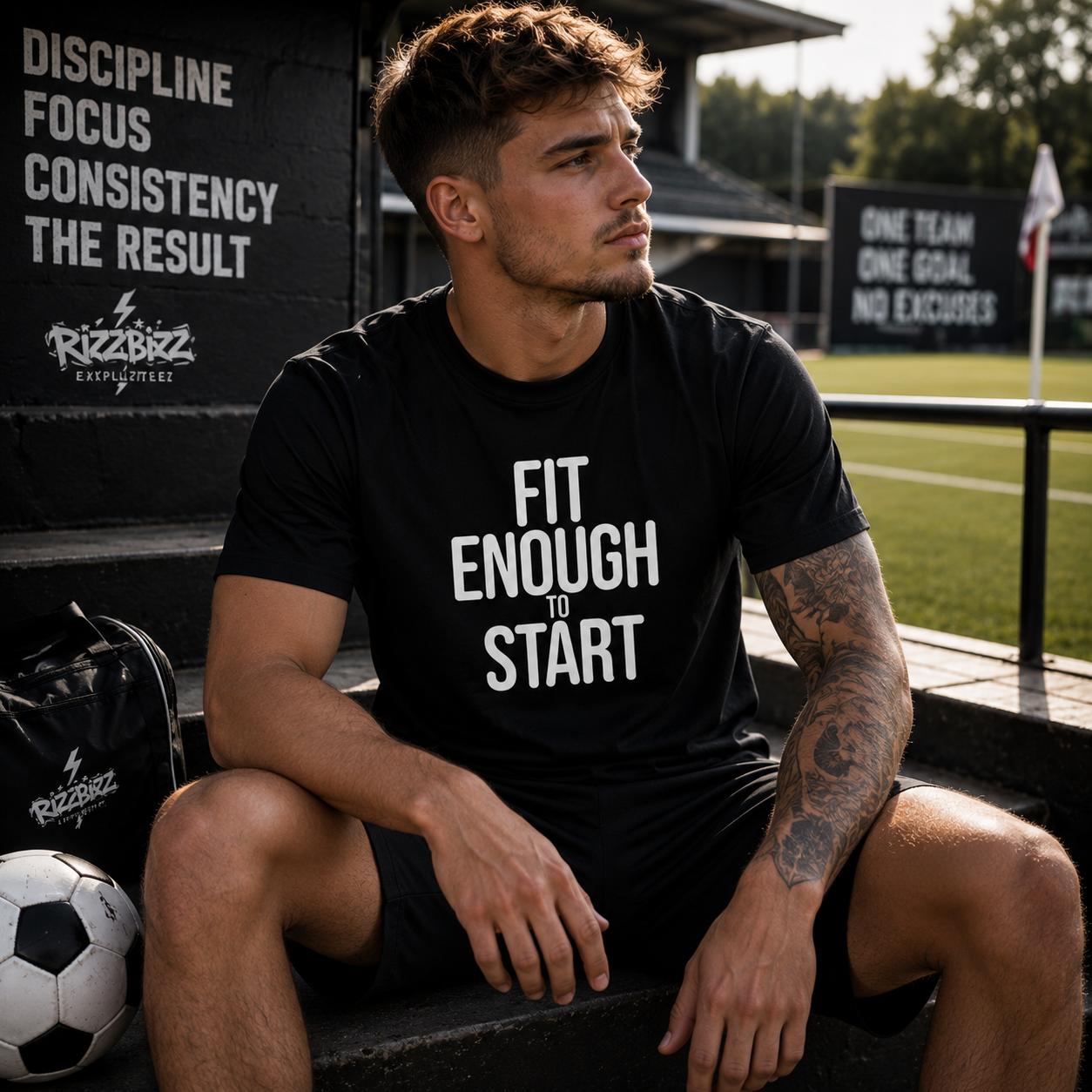 Fit Enough To Start Shirt, Football Motivation Tee, Sunday League T-Shirt, Match Day Top, Grassroots Football Shirt, Soccer Gift