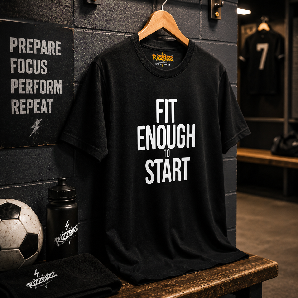 Fit Enough To Start Shirt, Football Motivation Tee, Sunday League T-Shirt, Match Day Top, Grassroots Football Shirt, Soccer Gift