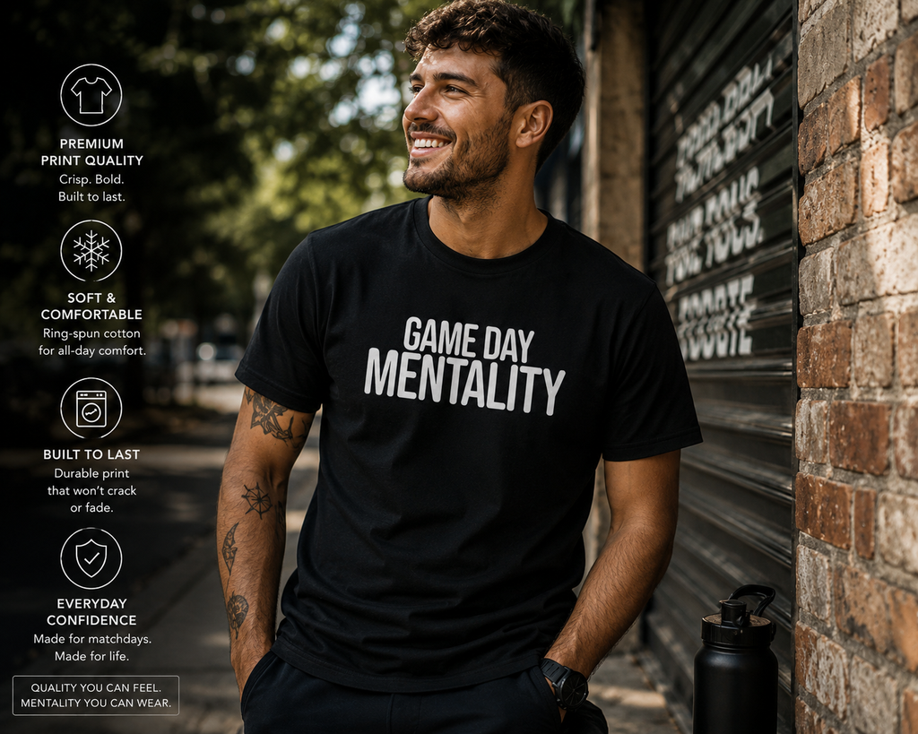 Game Day Mentality Shirt, Football T Shirt, Sunday League Tee, Football Fan Gift, Match Day Shirt, Football Lifestyle Tee, Sportsw
