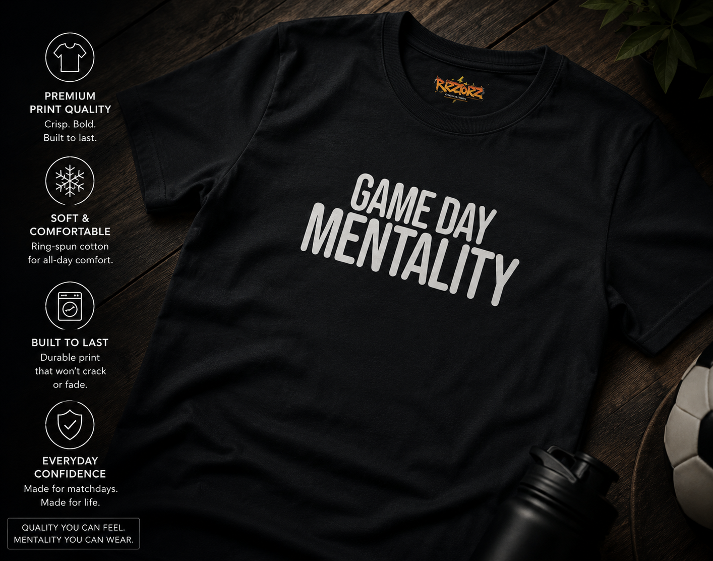 Game Day Mentality Shirt, Football T Shirt, Sunday League Tee, Football Fan Gift, Match Day Shirt, Football Lifestyle Tee, Sportsw