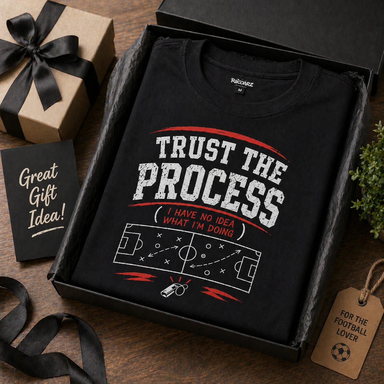 Trust The Process Funny Football T-Shirt | Sunday League Coach Shirt | Football Humour Tee | Gift for Football Fan