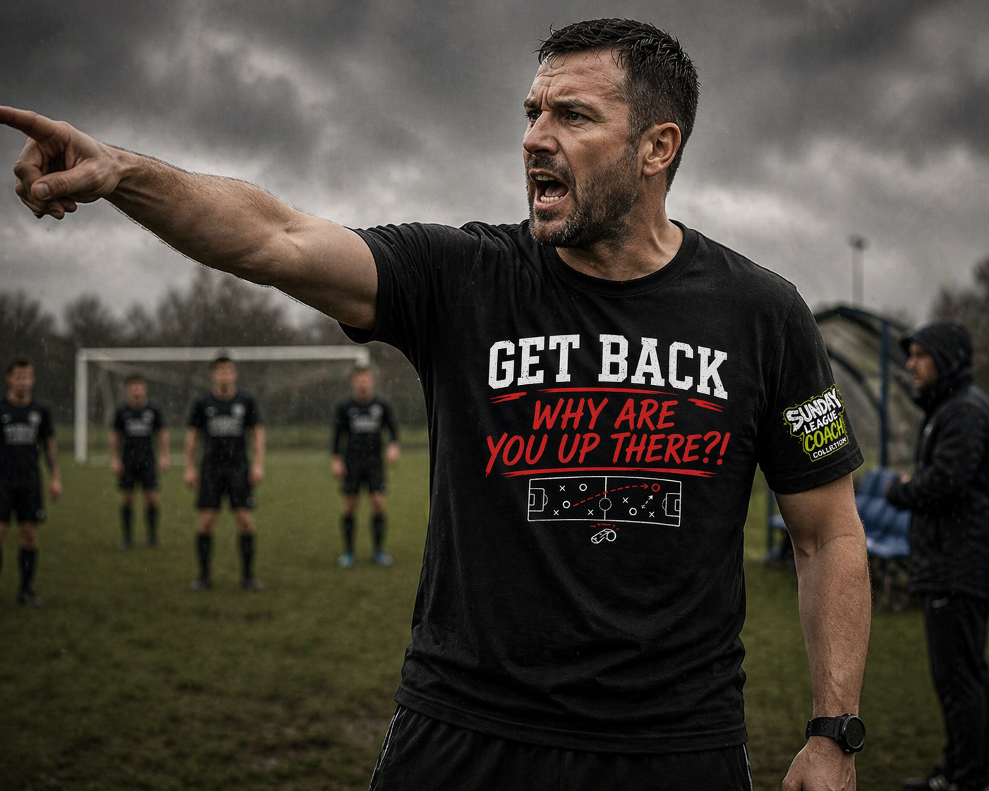 Get Back Why Are You Up There T-Shirt, Funny Football Manager Shirt, Sunday League Coach Gift, Soccer Coach Tee, Match Day Banter Top