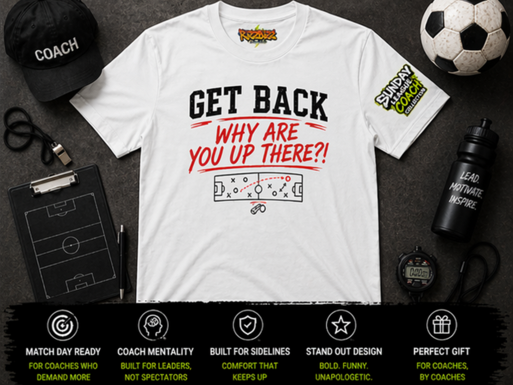 Get Back Why Are You Up There T-Shirt, Funny Football Manager Shirt, Sunday League Coach Gift, Soccer Coach Tee, Match Day Banter Top