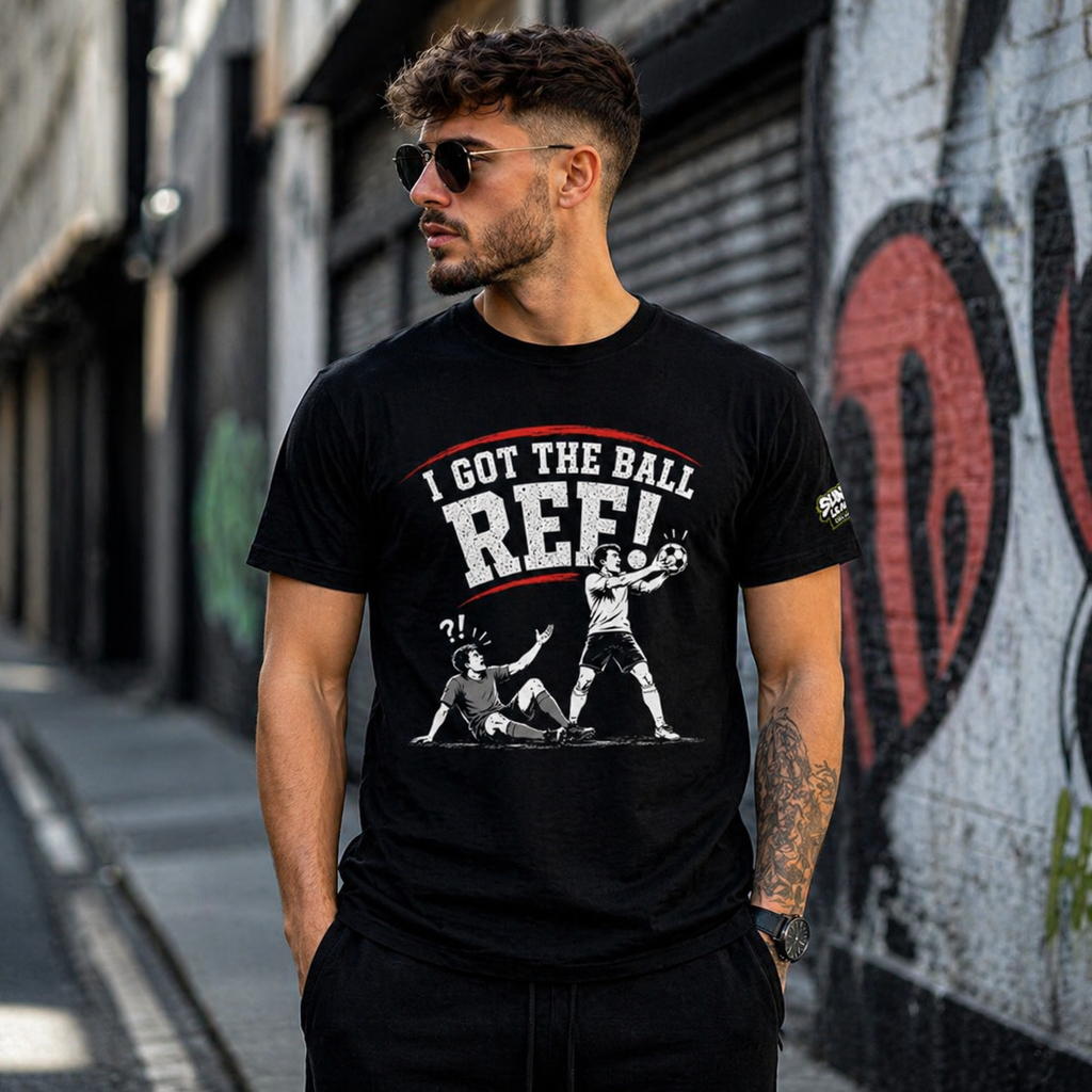 I Got The Ball Ref Funny Football T-Shirt | Sunday League Shirt | Football Banter Tee | Soccer Gift for Players Fans