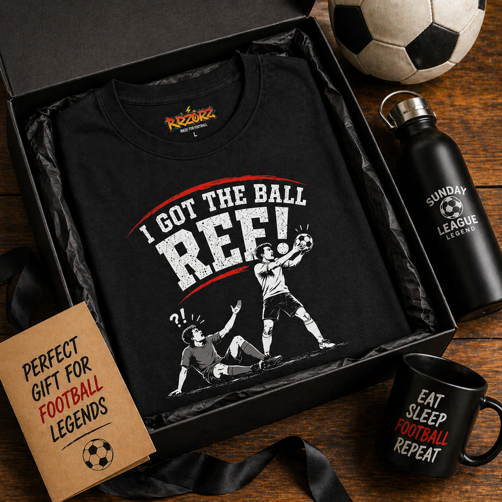I Got The Ball Ref Funny Football T-Shirt | Sunday League Shirt | Football Banter Tee | Soccer Gift for Players Fans