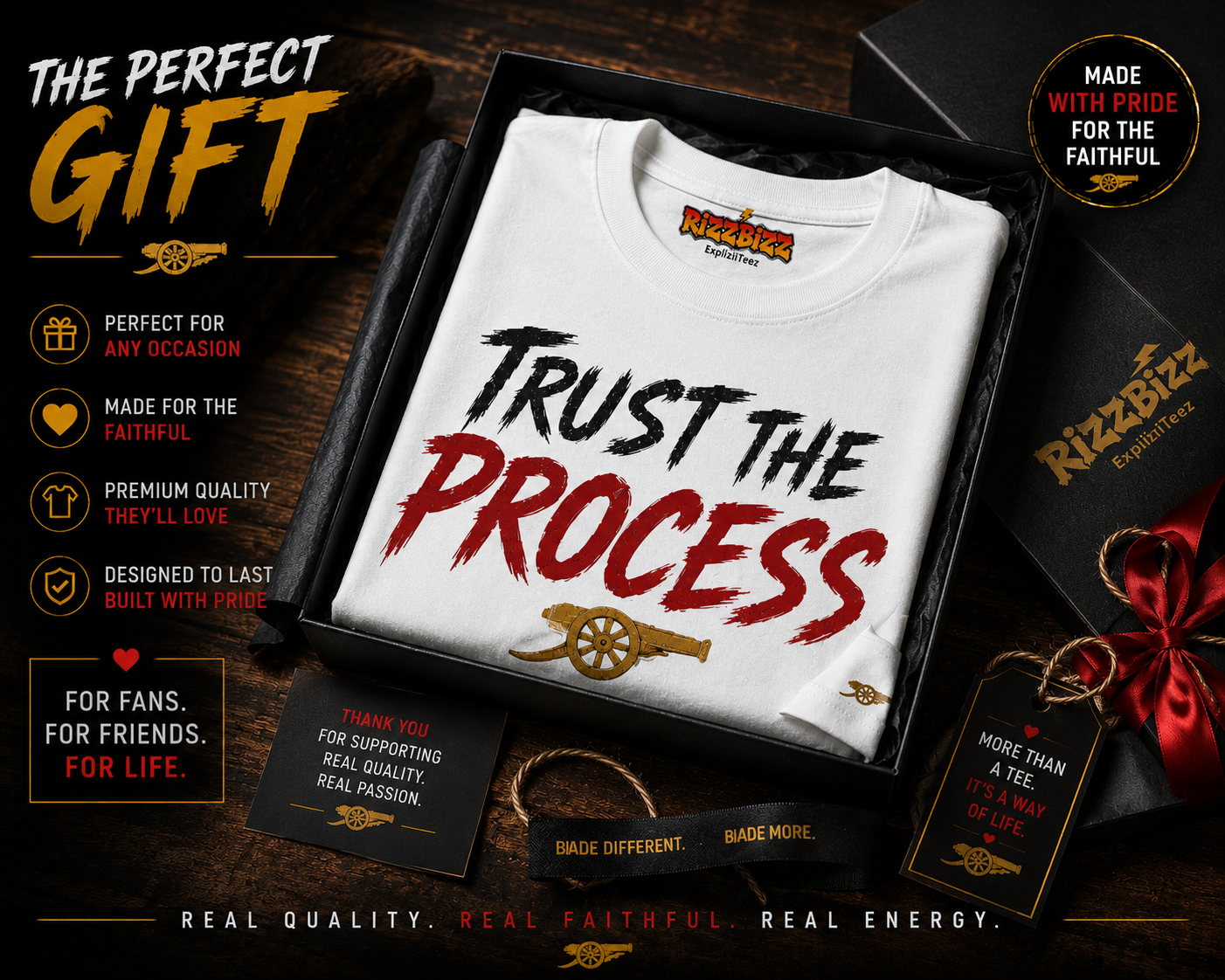 Arsenal Champions 25/26 Shirt, Trust The Process Tee, Arsenal Premier League Winners Shirt, Football Streetwear Tee, Arsenal Fan Gift