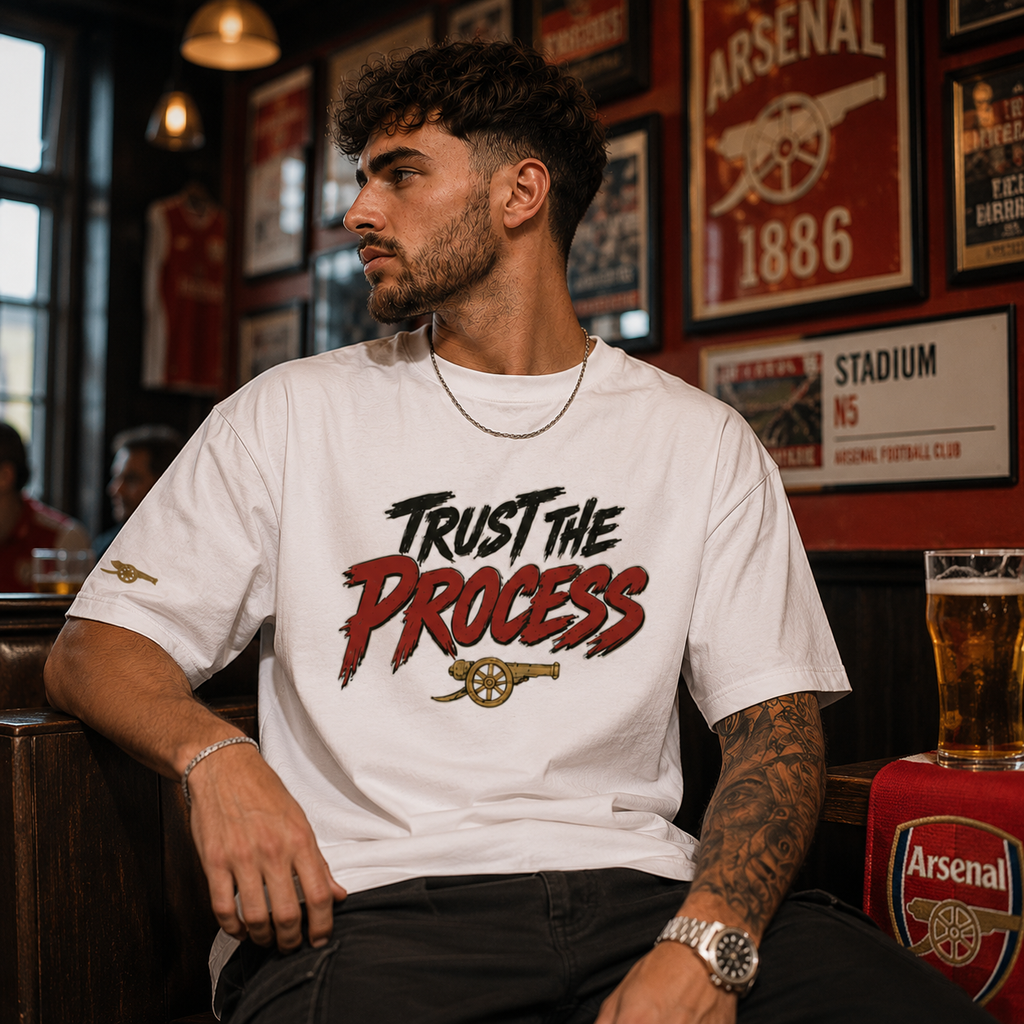 Arsenal Champions 25/26 Shirt, Trust The Process Tee, Arsenal Premier League Winners Shirt, Football Streetwear Tee, Arsenal Fan Gift