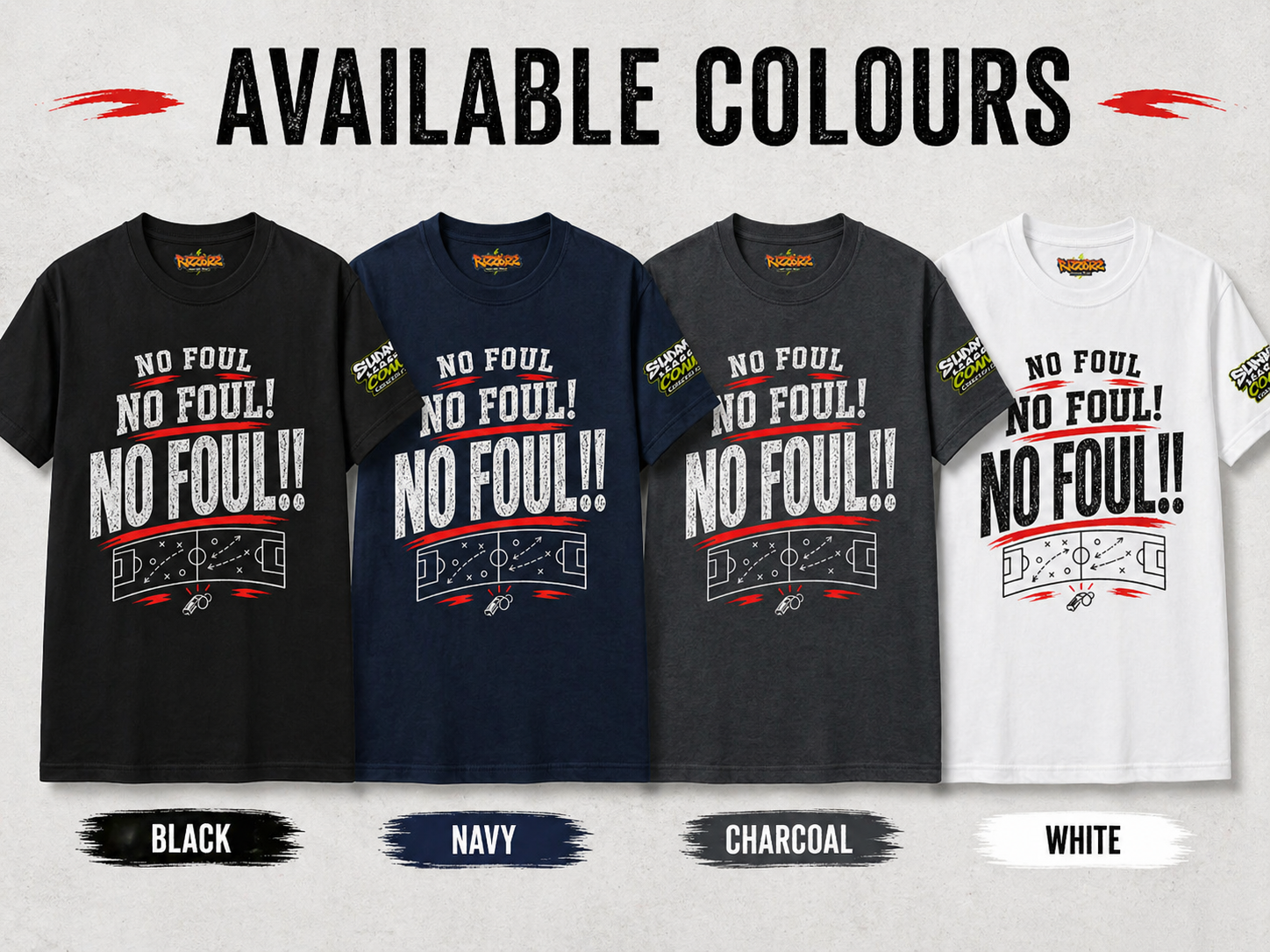 Funny Sunday League Football T-Shirt “No Foul!” | Football Banter Tee | Soccer Player Shirt | Football Coach Gift | End of Season Gift