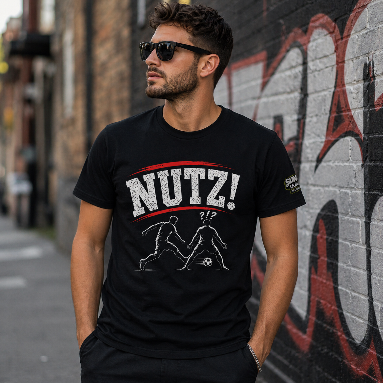 Funny Football T-Shirt “NUTZ!” | Sunday League Skills Tee | Football Banter Shirt | Gift for Football Player Fan