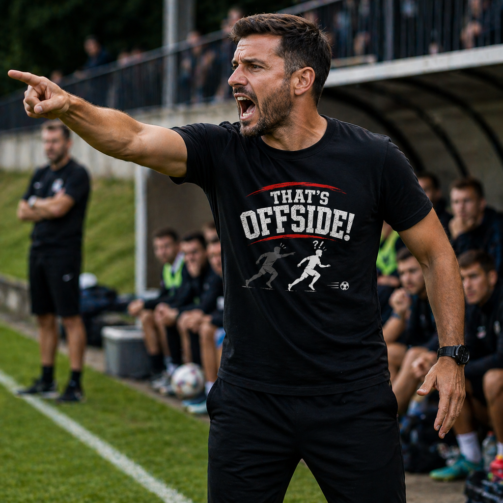 Funny Football T-Shirt “That’s Offside!” | Sunday League Shirt | Football Banter Tee | Gift for Football Player Fan