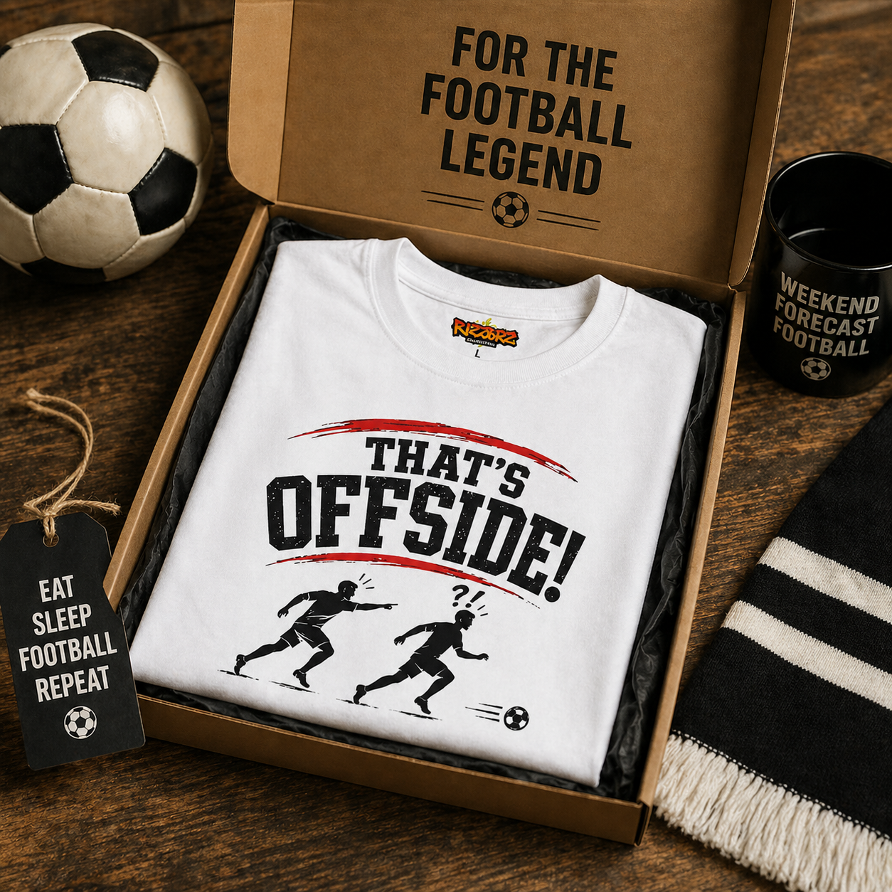 Funny Football T-Shirt “That’s Offside!” | Sunday League Shirt | Football Banter Tee | Gift for Football Player Fan