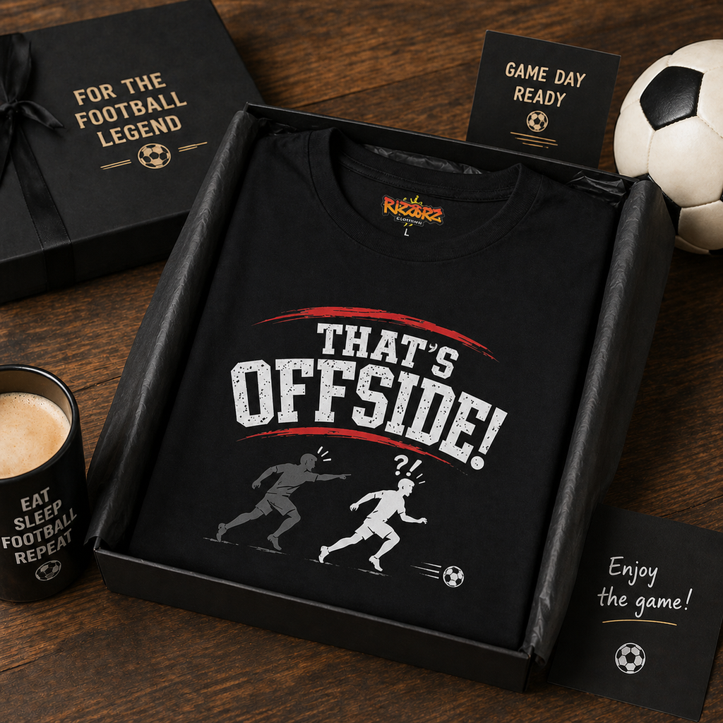 Funny Football T-Shirt “That’s Offside!” | Sunday League Shirt | Football Banter Tee | Gift for Football Player Fan