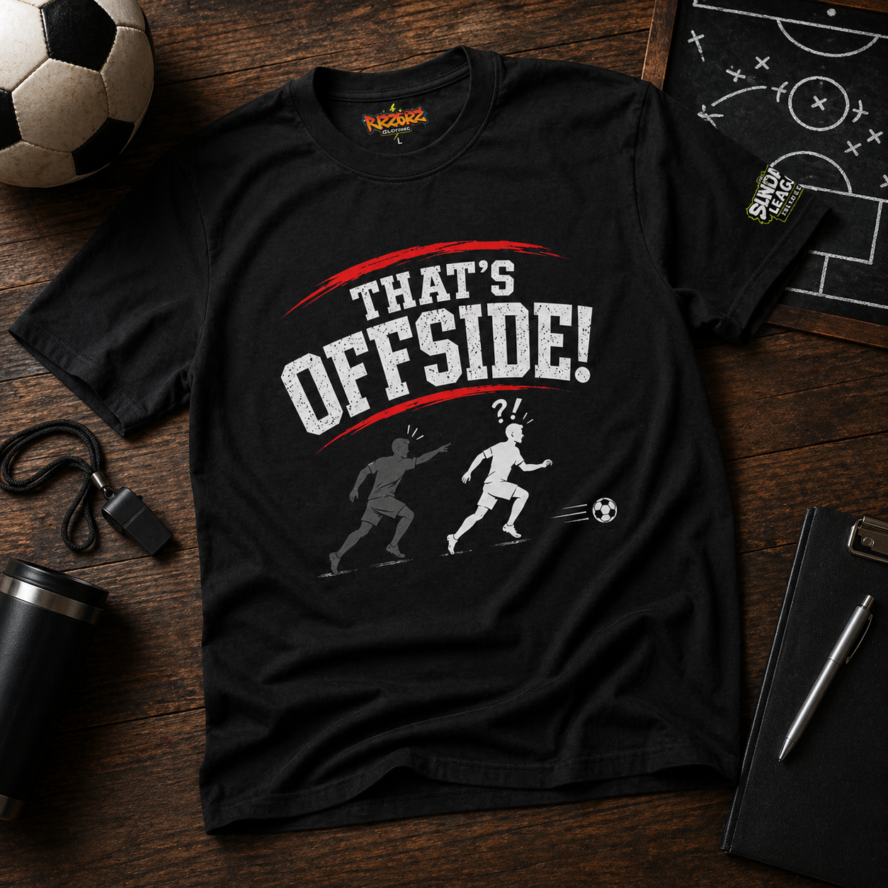 Funny Football T-Shirt “That’s Offside!” | Sunday League Shirt | Football Banter Tee | Gift for Football Player Fan