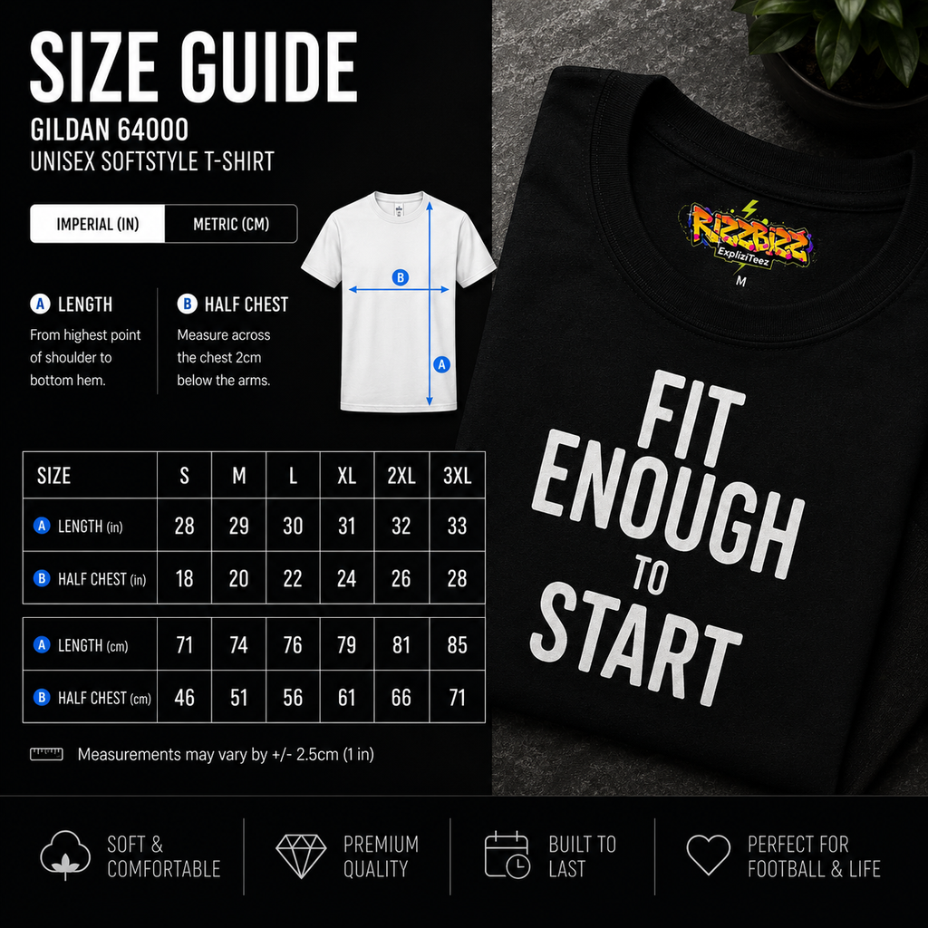 Fit Enough To Start Shirt, Football Motivation Tee, Sunday League T-Shirt, Match Day Top, Grassroots Football Shirt, Soccer Gift