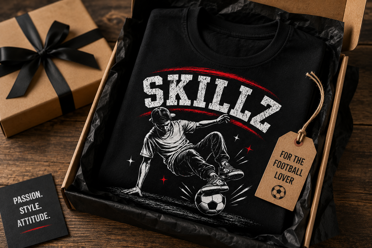 Funny Football Shirt “SKILLZ” | Street Football Tee | Skills Player T-Shirt | Soccer Freestyle Shirt | Sunday League Banter Top