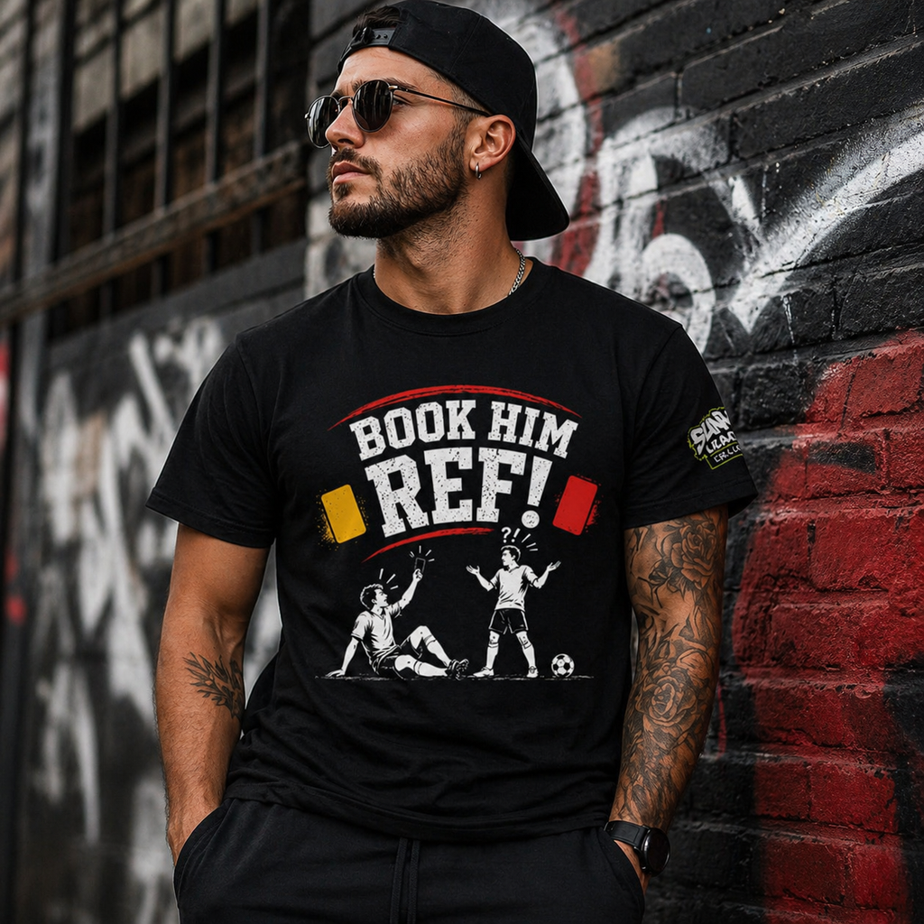 Book Him Ref Tee Football Banter Shirt Football Gift for Him Sunday League Grassroots Football Gift Coach Gift