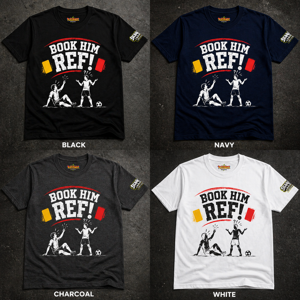 Book Him Ref Tee Football Banter Shirt Football Gift for Him Sunday League Grassroots Football Gift Coach Gift