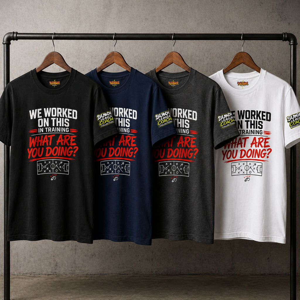 Funny Football Coach T-Shirt | Sunday League Coach Shirt | “We Worked On This In Training What Are You Doing” | Gift For Coach UK